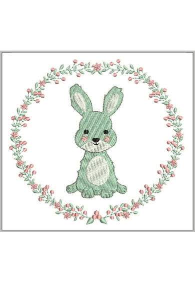 Dec131 - Delicate Bunny wreath